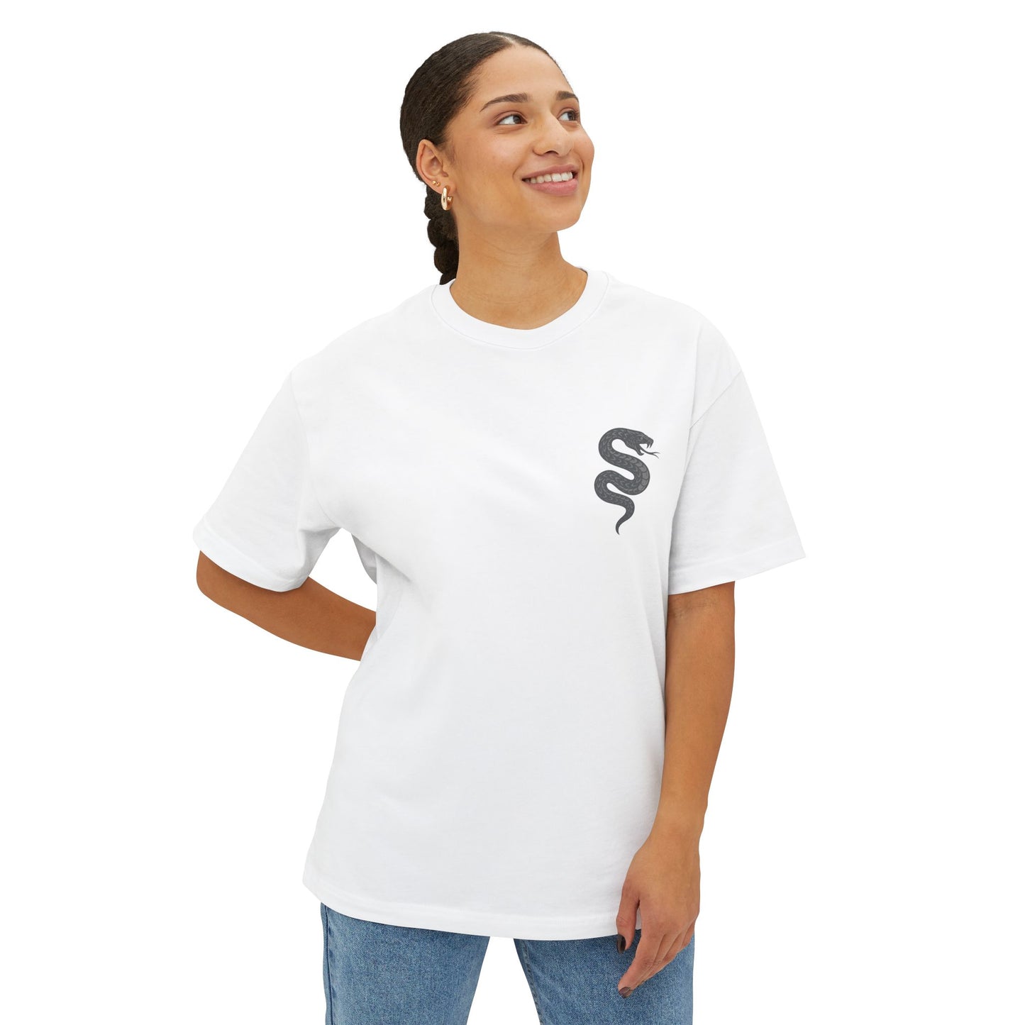 Unisex Oversized Graphic Tee, Streetwear Fashion Top, Casual Everyday Tee, Perfect Gift for Friends, Black Tee with Edgy Design